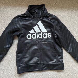 Black Adidas zip up jacket 3T